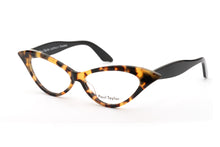 Load image into Gallery viewer, DORIS Optical Glasses M228/M100 Light & Dark Marble Tortoiseshell FRONT with Black TEMPLES - Paul Taylor Eyewear