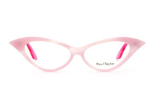 Load image into Gallery viewer, DORIS Optical Glasses ZA71 Soft Pink Swirl Pattern Front with Hot Pink TEMPLES - Paul Taylor Eyewear