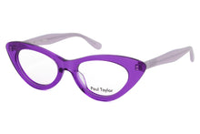 Load image into Gallery viewer, AUDREY Optical Glasses Frames 38M Transparent Vibrant Lilac Purple FRONT with Mauve TEMPLES - Paul Taylor Eyewear