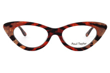 Load image into Gallery viewer, AUDREY Optical Glasses Frames K4B Multicoloured Tiger FRONT with Golden Marble & Tortoiseshell Underlay TEMPLES