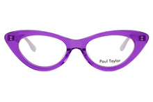 Load image into Gallery viewer, AUDREY Optical Glasses Frames 38M Transparent Vibrant Lilac Purple FRONT with Mauve TEMPLES - Paul Taylor Eyewear