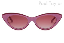 Load image into Gallery viewer, AUDREY Sunglasses 56BY 40’s Pink with 40’s Burgundy UNDERLAY - Paul Taylor Eyewear
