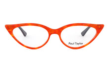Load image into Gallery viewer, M001 Optical Glasses M9 Burnt Orange Mottle FRONT with Tiger TEMPLES - Paul Taylor Eyewear