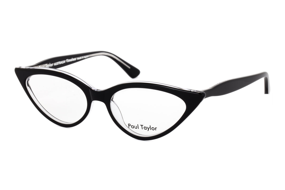 M001 Optical Glasses M60 Black with Crystal UNDERLAY - Paul Taylor Eyewear