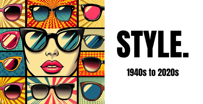 Evolution of Glasses Frames and Eyewear Design from the 1940s to Present Day