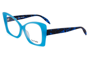 Y90 Opaque Light Pale Blue FRONT with Blue & Black fleck TEMPLES