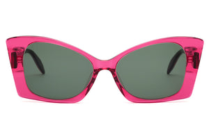 JA504 Deep Cocktail Rose FRONT with Fuchsia  Pink Tiger TEMPLES