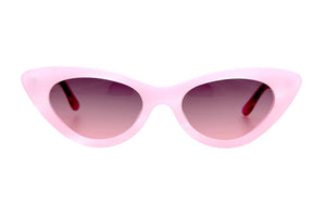 ZA71 Soft Pink Swirl Pattern Front with Hot Pink TEMPLES