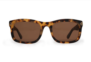M228/M100 POLARISED Light & Dark Marble Tortoiseshell FRONT with Black TEMPLES....HAS MORE VARIANCE IN THE ACETATE PATTERN