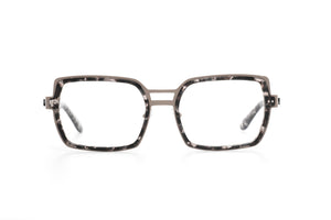 M695 Grey STAINLESS STEEL with Black Grey Tortoiseshell ACETATE