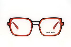 M9/M100 Black STAINLESS STEEL with Burnt Orange ACETATE