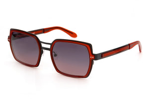 M9/M100 POLARISED Black STAINLESS STEEL with Burnt Orange ACETATE