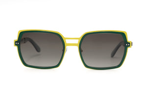 M26 POLARISED Yellow STAINLESS STEEL with Green ACETATE