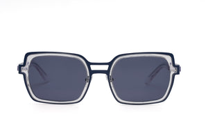 S000/BLU POLARISED Grey STAINLESS STEEL with Crystal Clear ACETATE