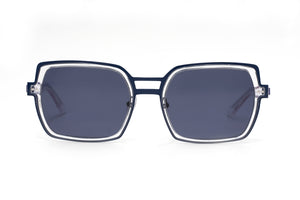S000/BLU POLARISED Grey STAINLESS STEEL with Crystal Clear ACETATE