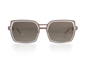 S000/GREY POLARISED Grey STAINLESS STEEL with Crystal Clear ACETATE