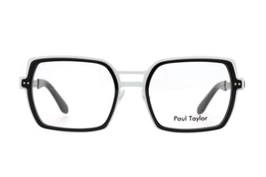 M100/BR White STAINLESS STEEL with Black ACETATE