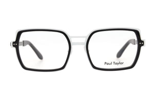M100/BR White STAINLESS STEEL with Black ACETATE