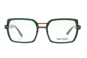 M26 Brown STAINLESS STEEL with Green ACETATE