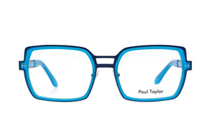 Y91 Dark Blue STAINLESS STEEL with Bold Blue ACETATE