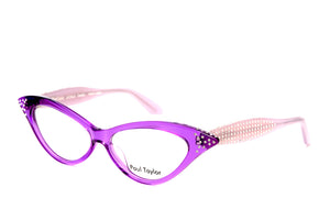 38M Transparent Vibrant Lilac Purple FRONT with Mauve TEMPLES