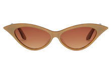 Load image into Gallery viewer, DORIS Sunglasses YWG Golden Light Bronzed FRONT with Golden Honey Tortoiseshell TEMPLES - Paul Taylor Eyewear
