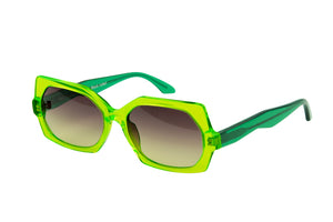 J19 Transparent Lime FRONT with Bright Transparent Green TEMPLES