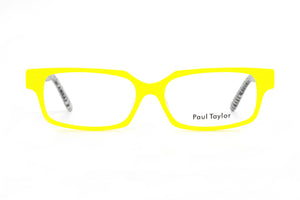 E62 Canary Yellow FRONT with Black & White Patterned underlay TEMPLES