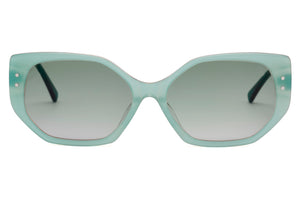CA36 Shimmer Mid Green FRONT with Bottle Green TEMPLES