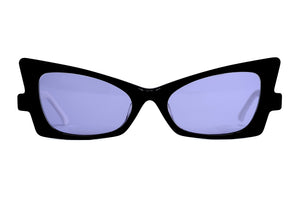 M100/W Black FRONT with White TEMPLES