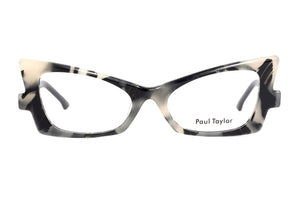 E14 Black Grey Marble FRONT with Black TEMPLES