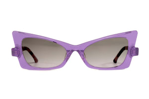 J101 Transparent Mid Purple FRONT with Opaque Purple Tortoiseshell TEMPLES
