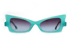 Z25 Mid Aqua FRONT with Deep Aqua Black Tortoiseshell TEMPLES