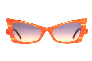 ZORV Orange Venetian with Orange Tortoiseshell TEMPLES