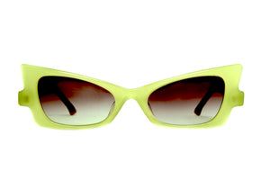 Y94L Lime Yellow Mustard FRONT with Rich Yellow Mustard Tortoiseshell TEMPLES