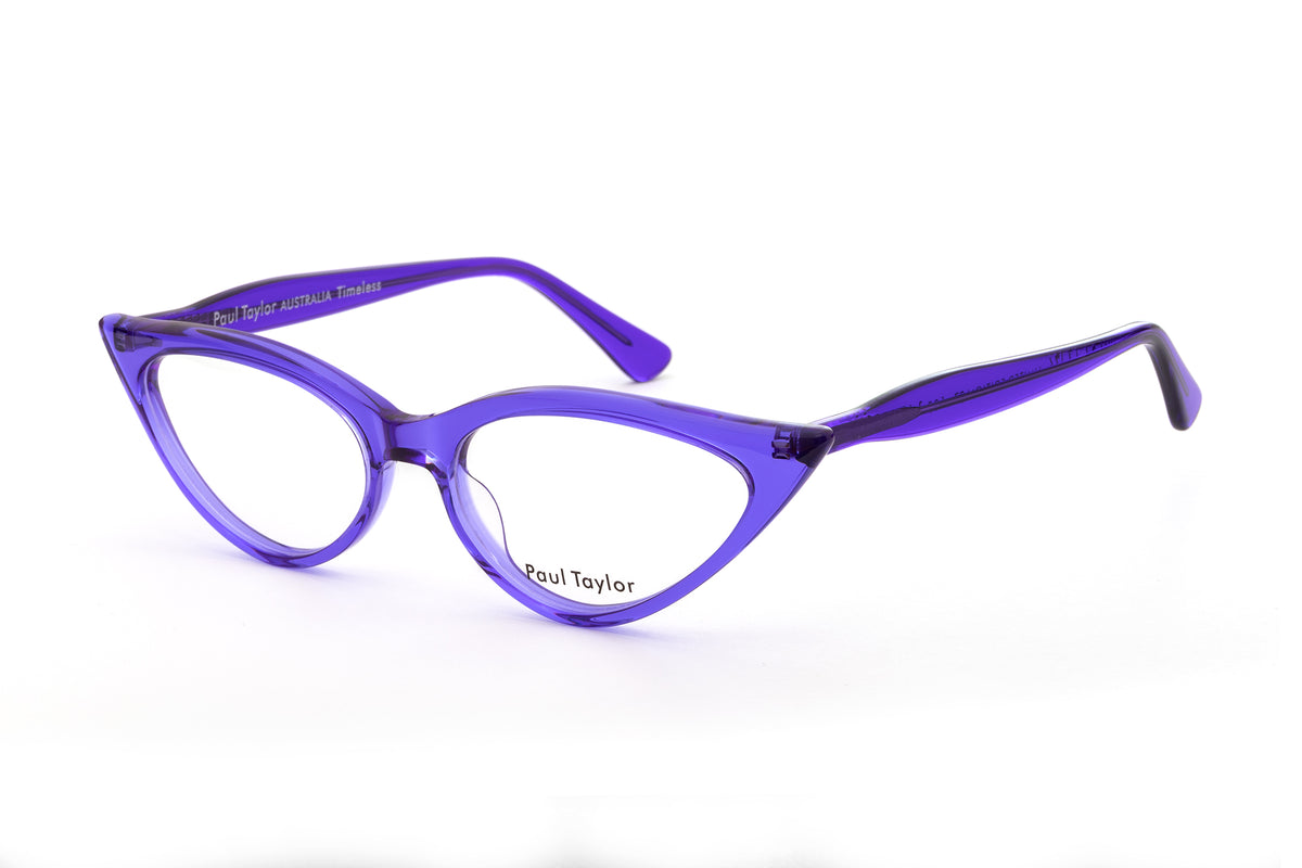 M001 Optical Glasses JZ6 Purple FRONT with Deep Purple TEMPLES - Paul Taylor Eyewear