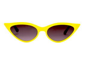 E62 POLARISED Canary Yellow FRONT with Black & White Patterned underlay TEMPLES