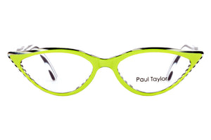 SOLD OUT!!! Lollypop Lime FFONT~Black & White Striped UNDERLAY & TEMPLES~ONLY ONE PAIR AVAILABLE!!! PLEASE NOTE THAT THIS PARTICULAR PAIR WAS ORIGINALLY PUT TOGETHER WITH SPARE PARTS & HAS M002 MARKINGS