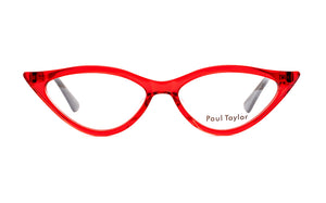 CM3 Transparent Red FRONT with Red Black Silver Sparkle Leopard &amp; Black Underlay TEMPLES