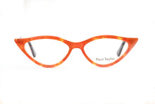 Load image into Gallery viewer, M002 Optical Glasses M9 Burnt Orange Mottle FRONT with Tiger TEMPLES - Paul Taylor Eyewear
