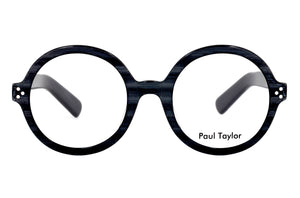 E136 Black with subtle Silver fleck FRONT & Dark Grey TEMPLES