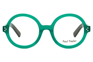K50 Opaque Jade FRONT with Multi Green patterned TEMPLES