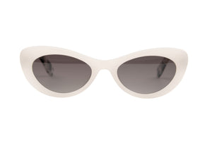 E6H POLARISED Warm White FRONT with Black White & Crystal Fleck TEMPLES