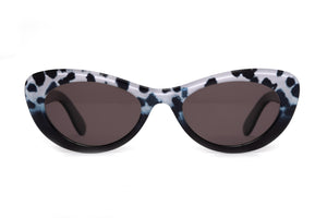 MCZ POLARISED Black & White Leopard to Jet Black FRONT with Black TEMPLES