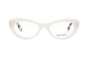 E6H Warm White FRONT with Black White & Crystal Fleck TEMPLES