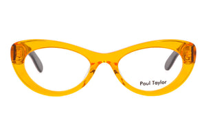 Z26 Shiny Tangerine FRONT with Silver Leopard TEMPLES