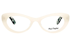 Z1P Shiny Cream Pearl FRONT with mottled Green Leaf TEMPLES