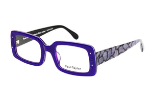 EK05 Rich Purple FRONT with Mauve Silver Black Patterned TEMPLES