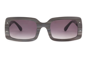 Y16 Grey silver pattern front with black temples