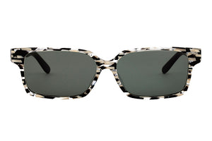 CY5 Black Cream Crystal fleck patterned FRONT with Black TEMPLES